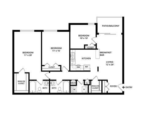 C4 floorplan at Vistas of Annandale, Virginia